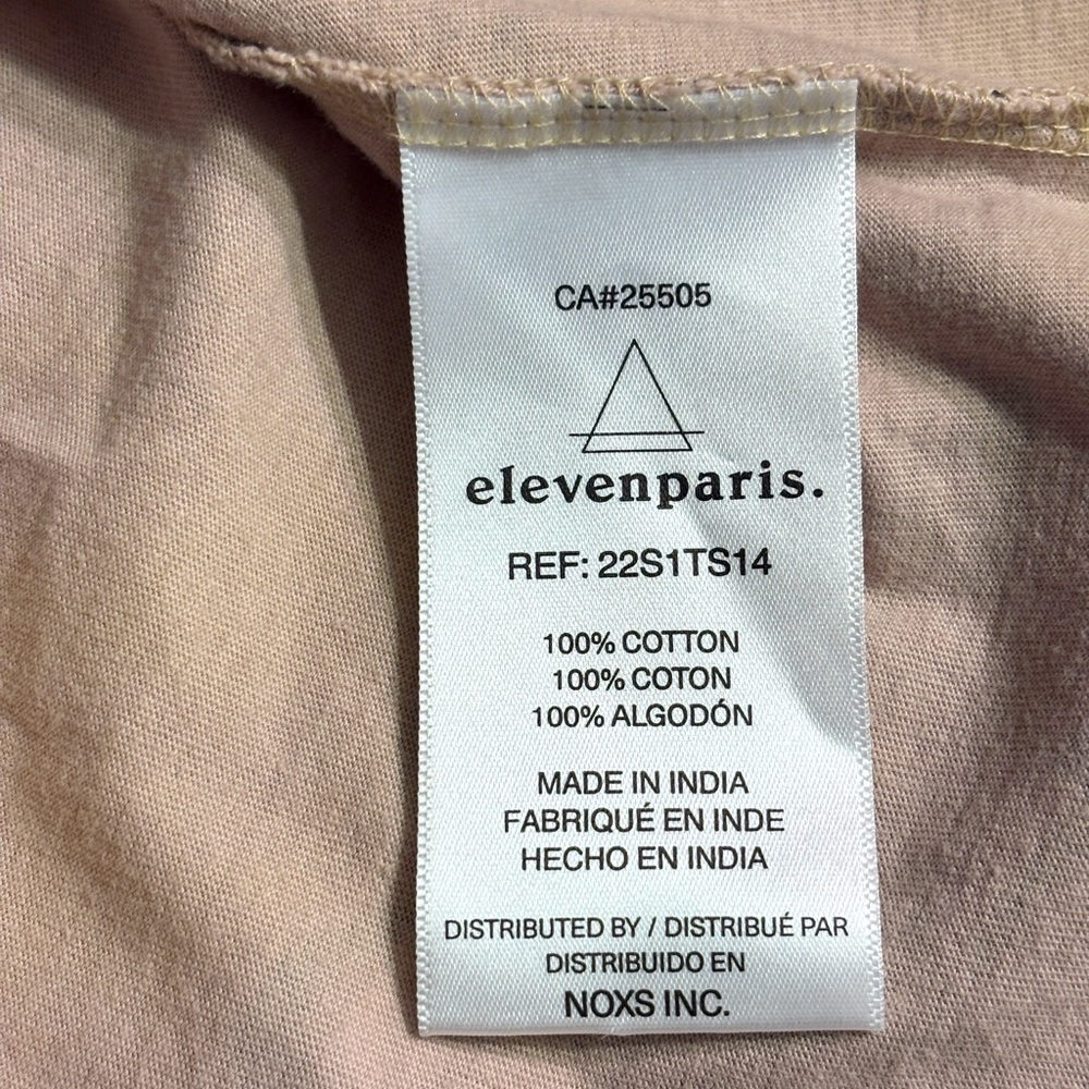 ELEVEN PARIS Tan Doodles & Clouds Print Crew Neck Shirt - Picture 6 of 7